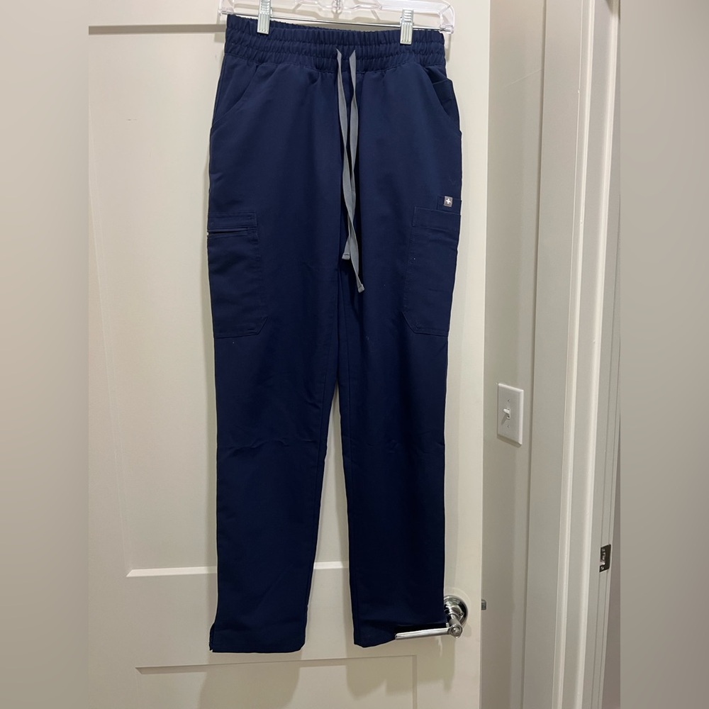 Navy figs high waisted pants
